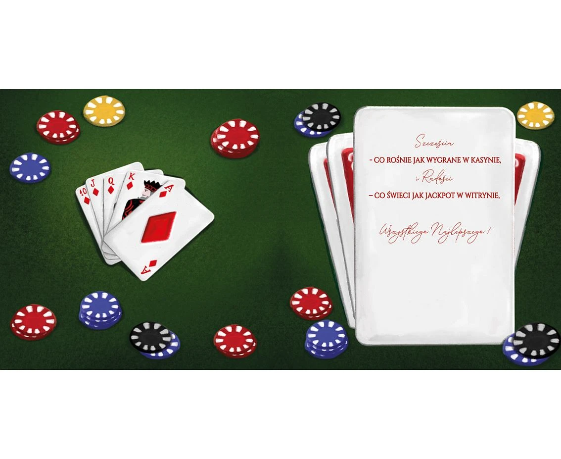 Kartka okolicznościowa Karnet KW POKER